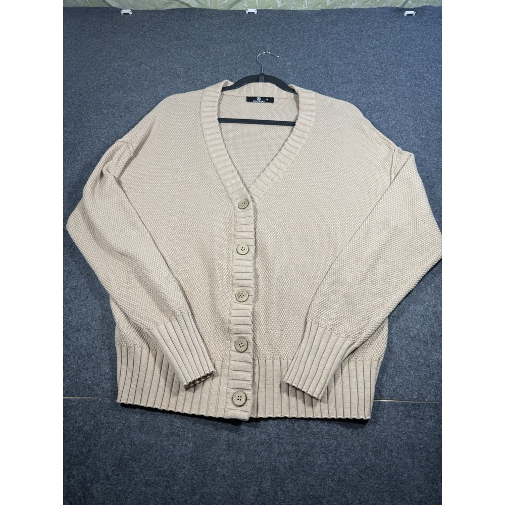 Lillusory Women's Oversized V-Neck Button Down Cardigan Sweater, Size S